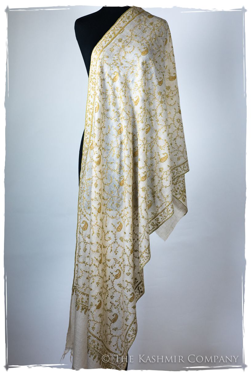 Francisco Fog de Paisley L'amour Soft Cashmere Scarf/Shawl