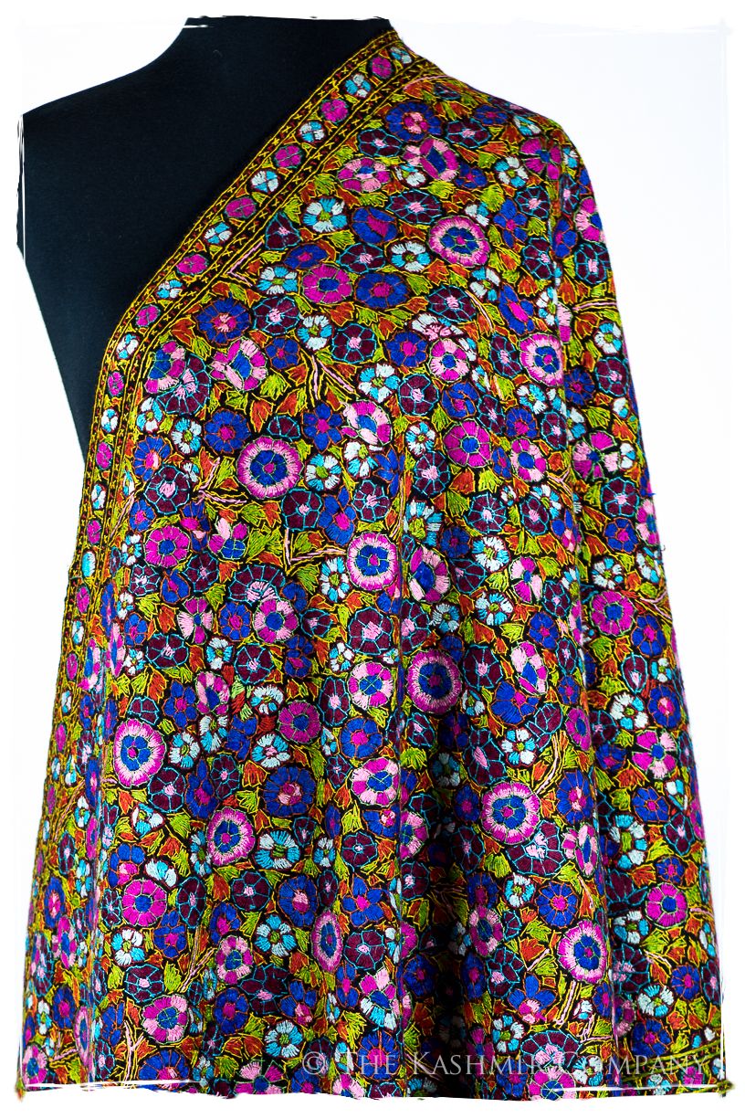 Fresnes Papier Mâché Fleurs La Rive Gauche Shawl