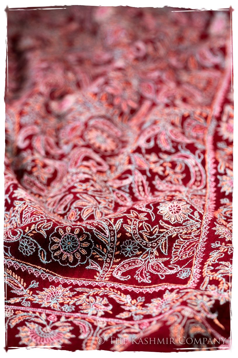 The Kaleidoscope Bordeaux Moondance - Grand Pashmina Shawl