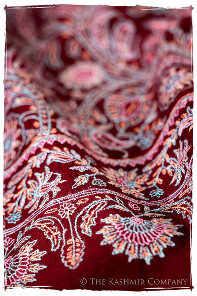 The Kaleidoscope Bordeaux Moondance - Grand Pashmina Shawl