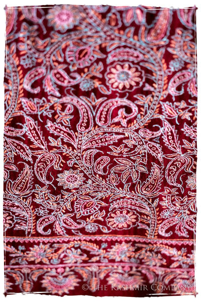 The Kaleidoscope Bordeaux Moondance - Grand Pashmina Shawl