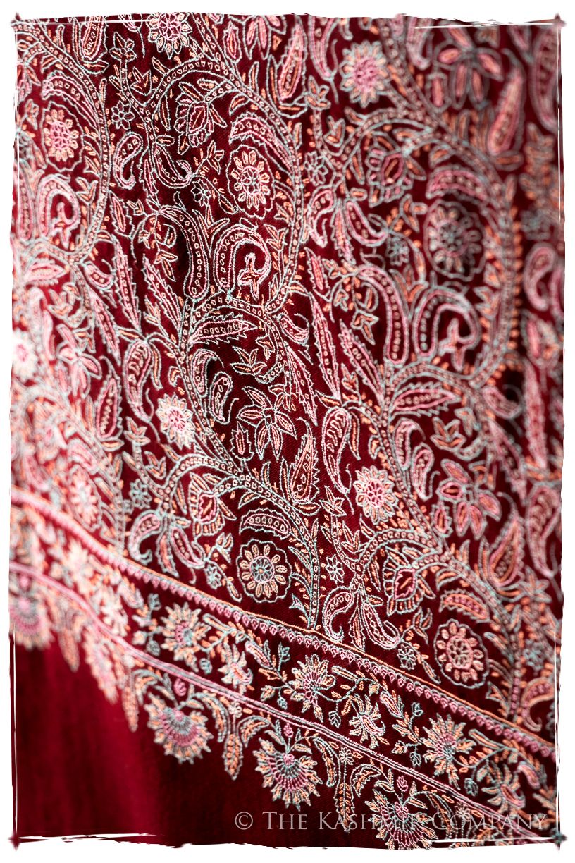 The Kaleidoscope Bordeaux Moondance - Grand Pashmina Shawl