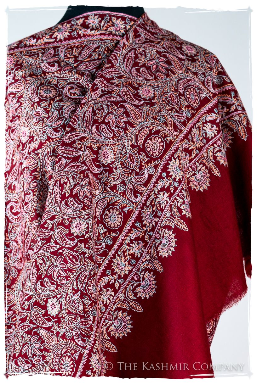 The Kaleidoscope Bordeaux Moondance - Grand Pashmina Shawl