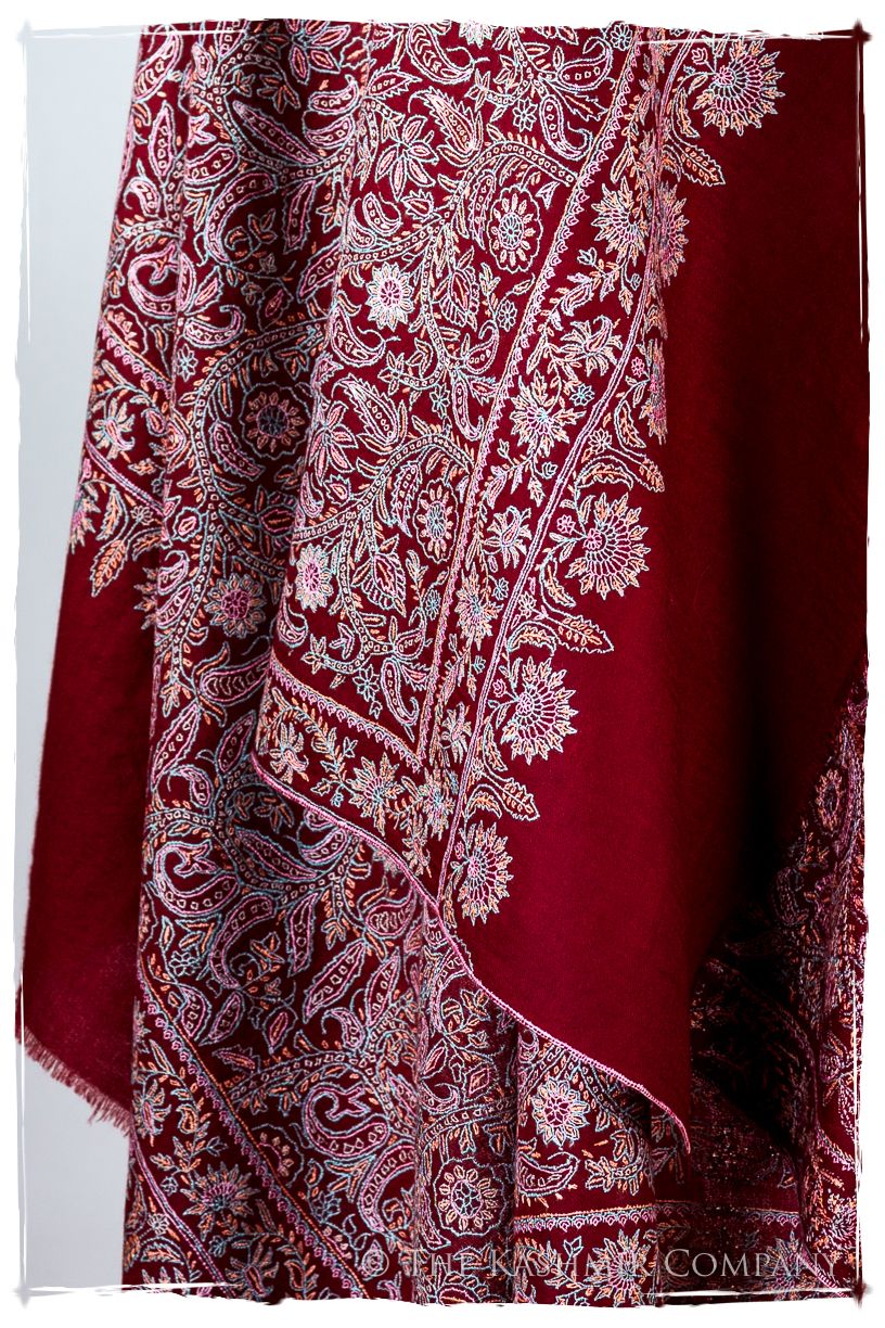 The Kaleidoscope Bordeaux Moondance - Grand Pashmina Shawl