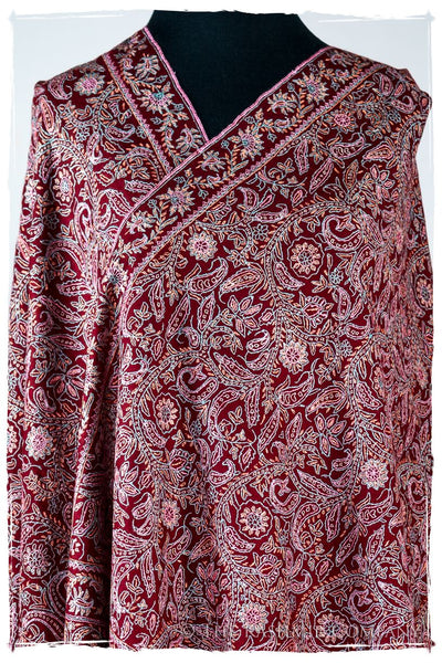 The Kaleidoscope Bordeaux Moondance - Grand Pashmina Shawl