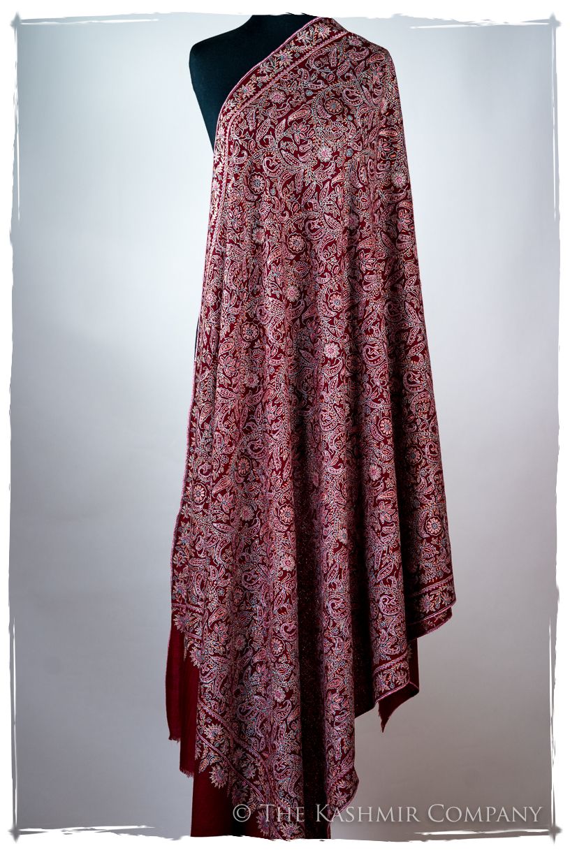 The Kaleidoscope Bordeaux Moondance - Grand Pashmina Shawl