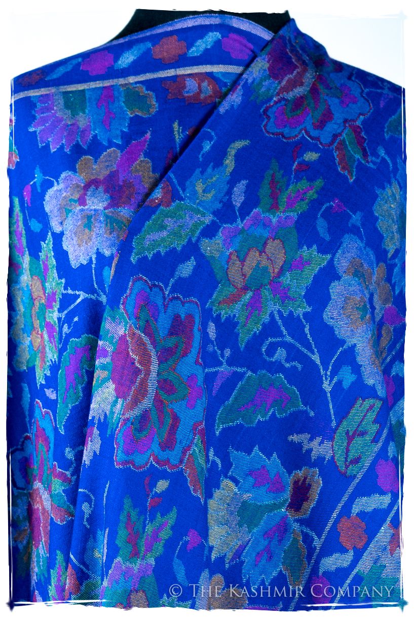 Bléu Stained Glass - Kani Grand Handloom Pashmina Shawl