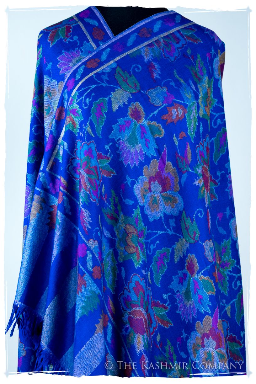 Bléu Stained Glass - Kani Grand Handloom Pashmina Shawl