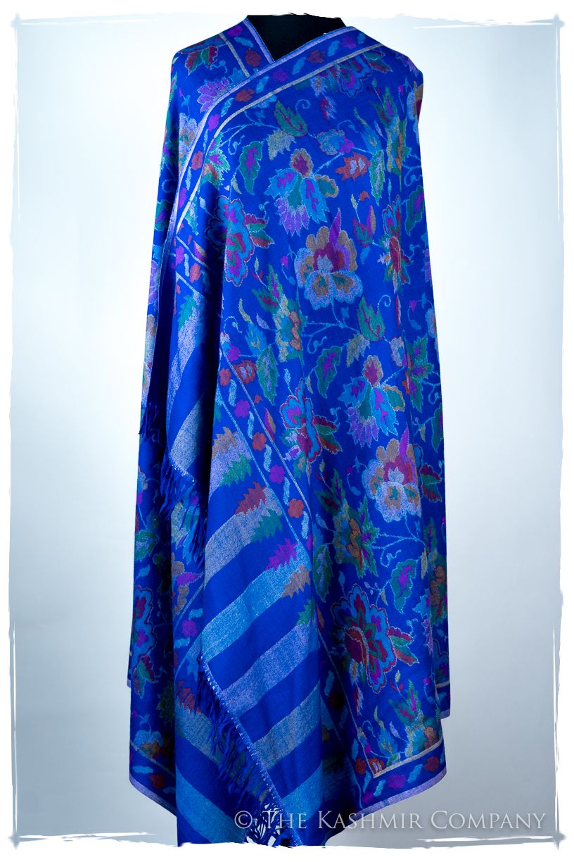 Bléu Stained Glass - Kani Grand Handloom Pashmina Shawl