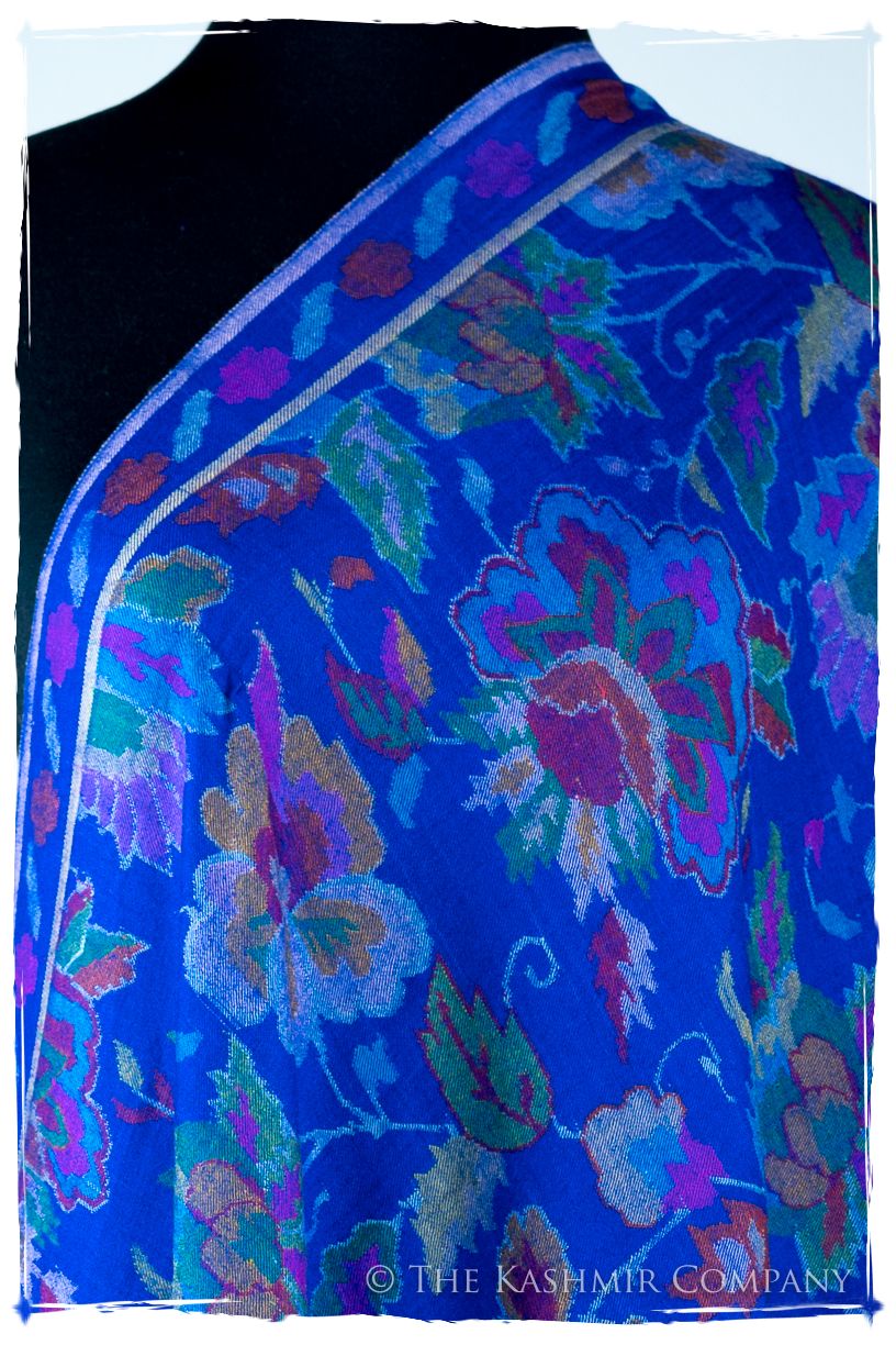 Bléu Stained Glass - Kani Grand Handloom Pashmina Shawl