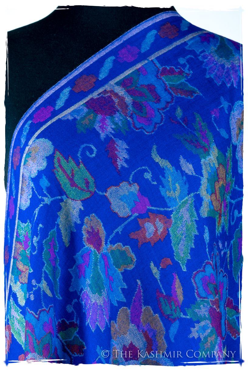 Bléu Stained Glass - Kani Grand Handloom Pashmina Shawl