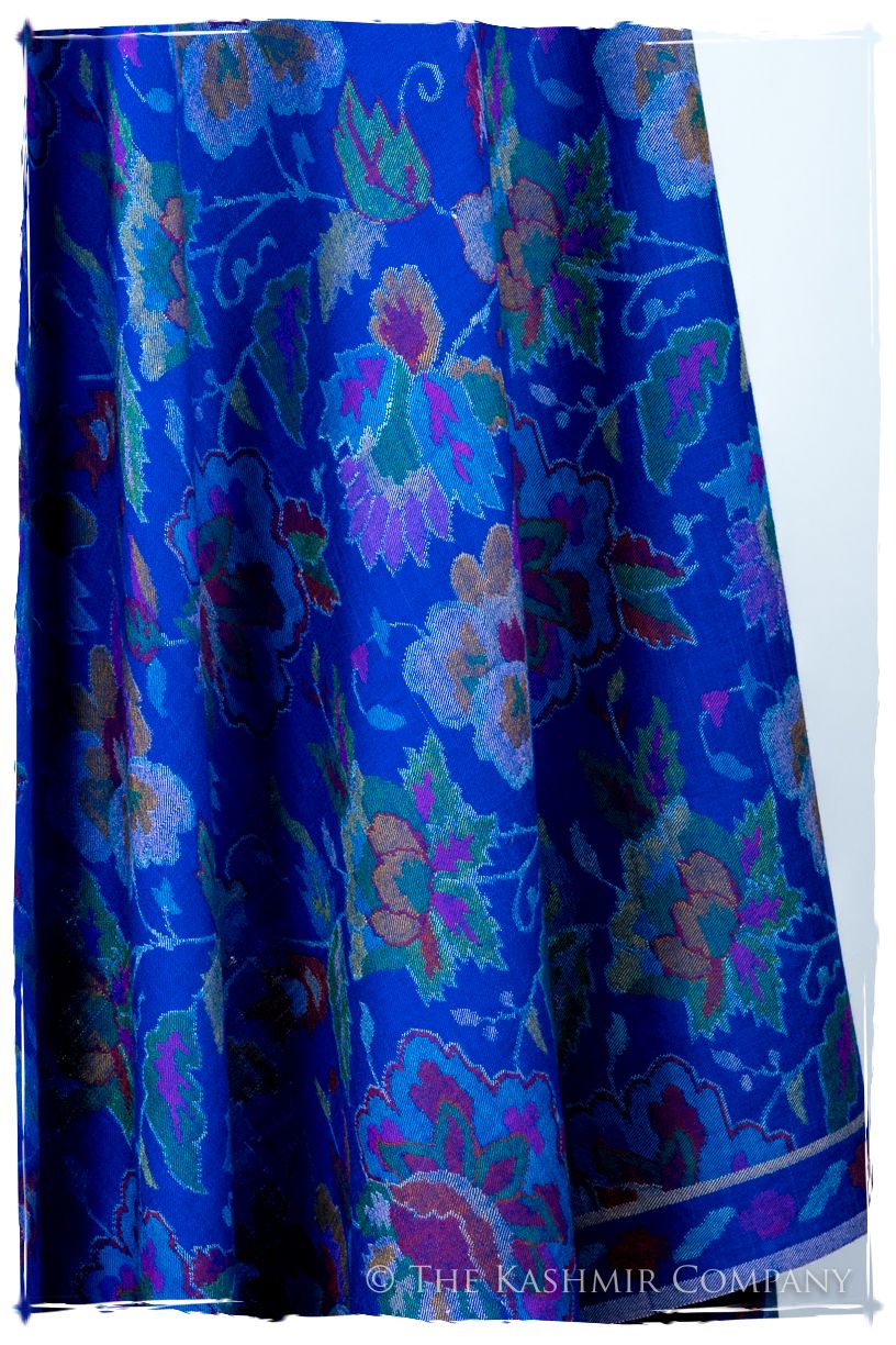 Bléu Stained Glass - Kani Grand Handloom Pashmina Shawl