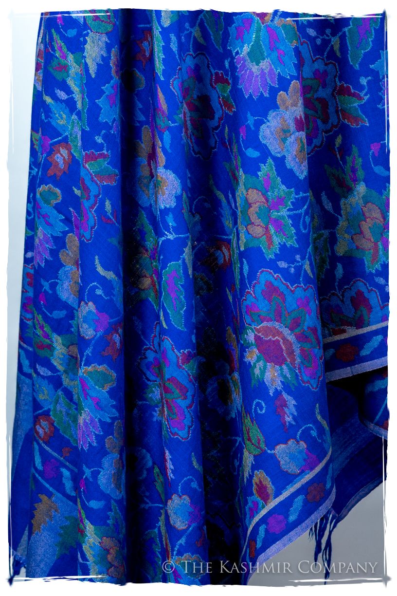 Bléu Stained Glass - Kani Grand Handloom Pashmina Shawl