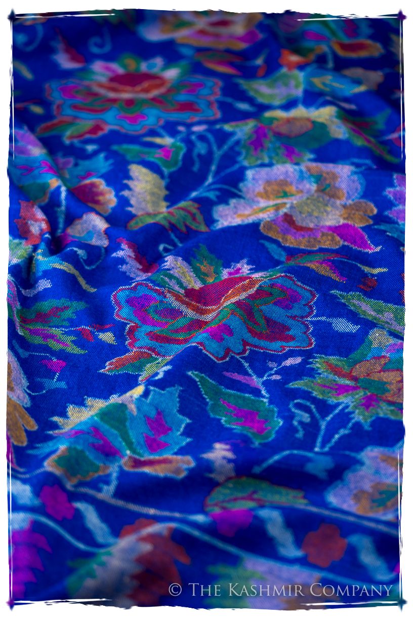 Bléu Stained Glass - Kani Grand Handloom Pashmina Shawl