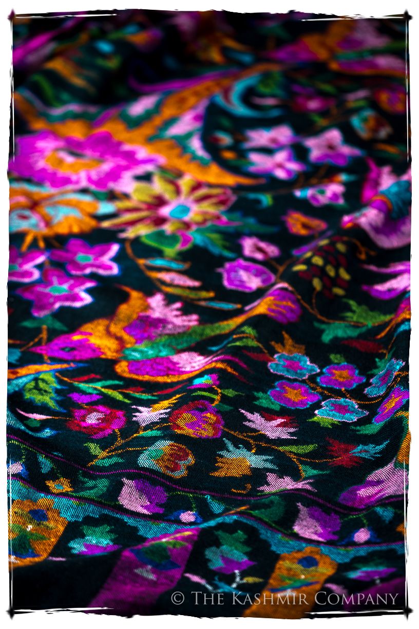 Oiséaux du Paradisé - Kani Grand Handloom Pashmina Shawl