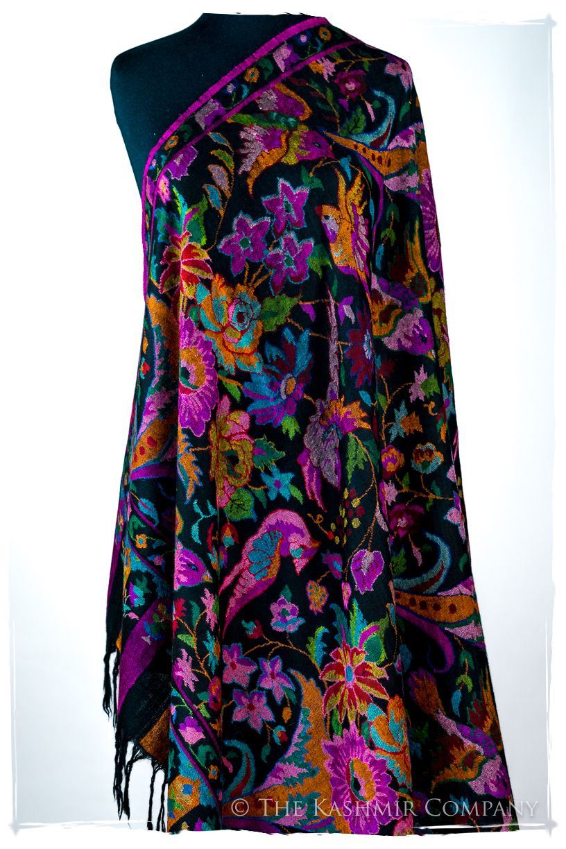 Oiséaux du Paradisé - Kani Grand Handloom Pashmina Shawl