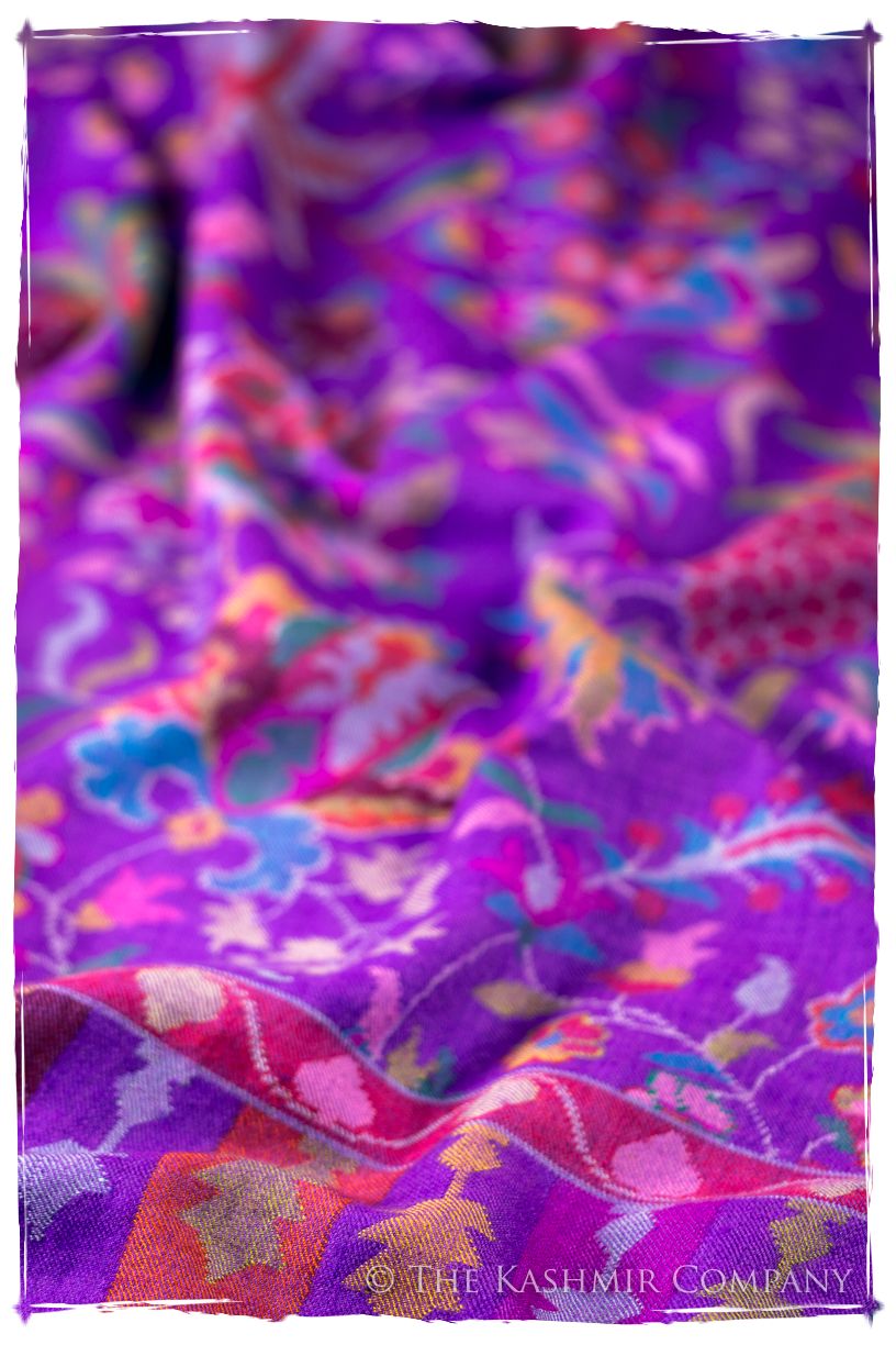 Bahamian Béauty Stained Glass - Kani Grand Handloom Pashmina Shawl