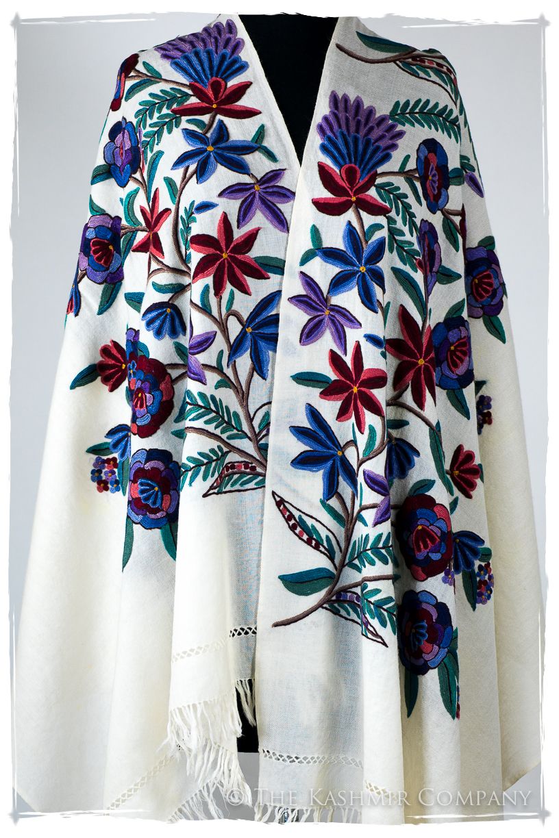 Nouvelle Soirée Clarétte d'ivoire Shawl