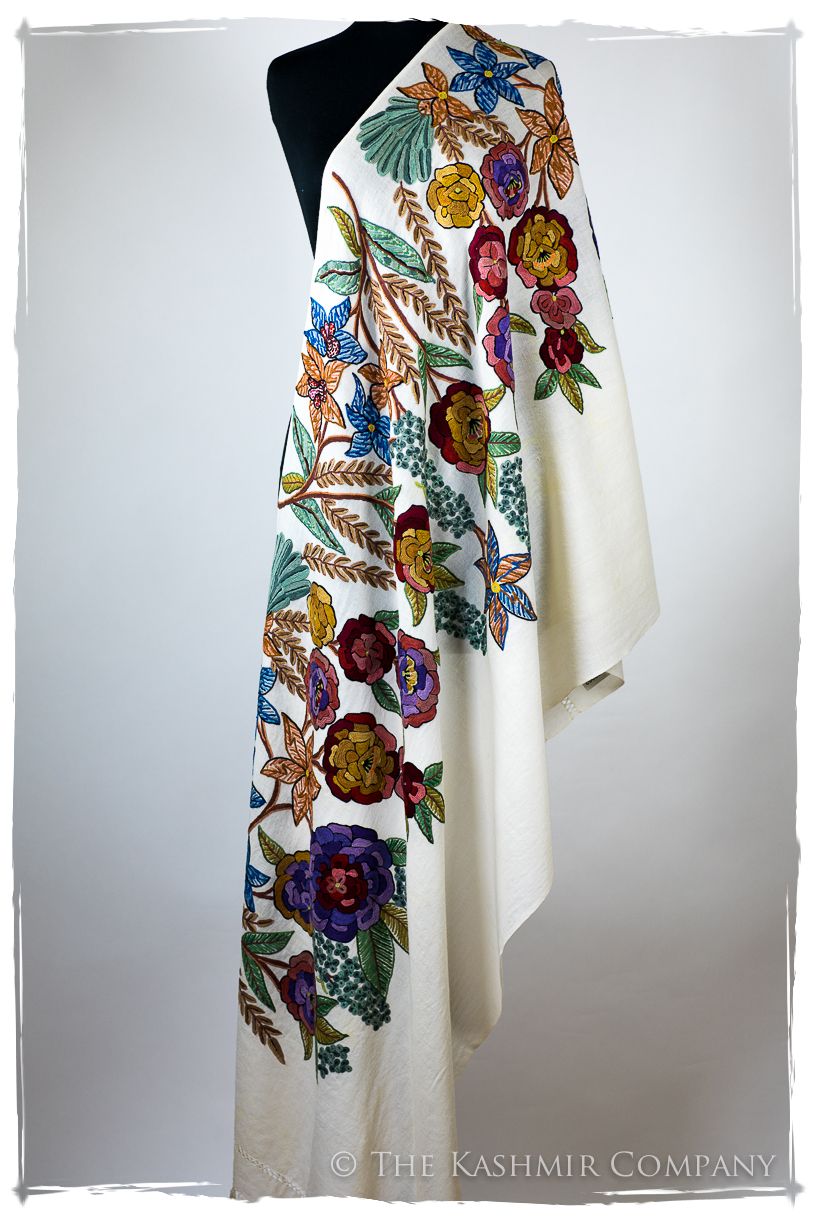 Nouvelle Soirée Édelie d'ivoire Shawl