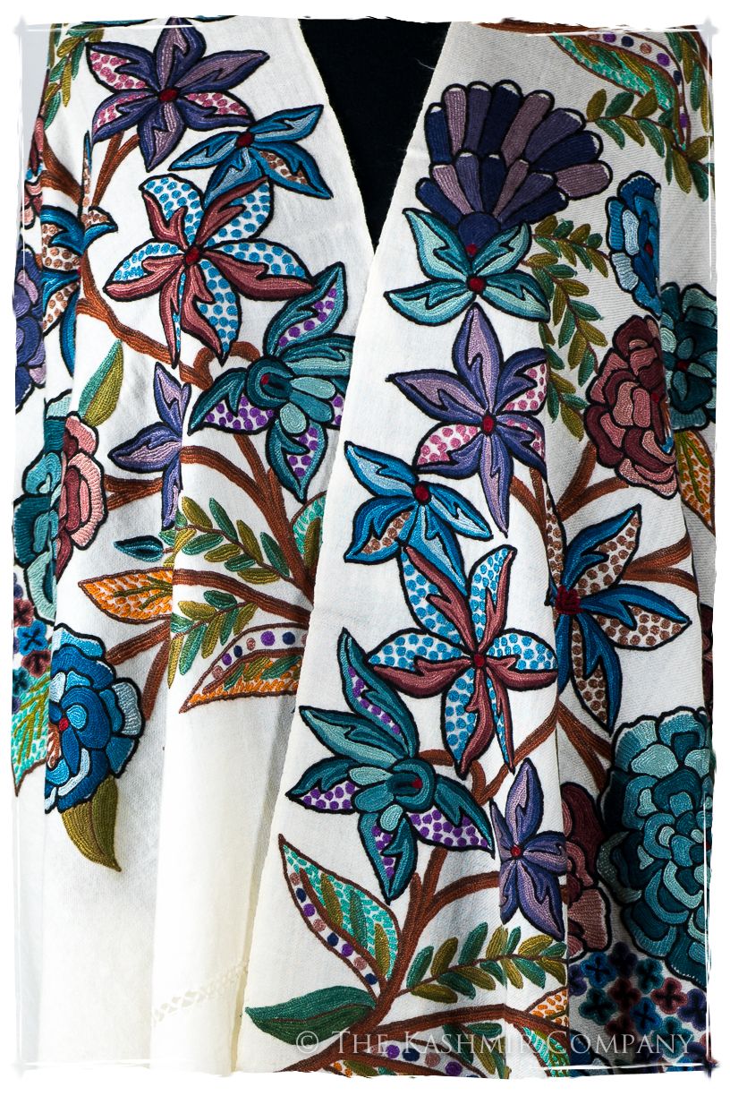 Nouvelle Soirée Genevé d'ivoire Shawl