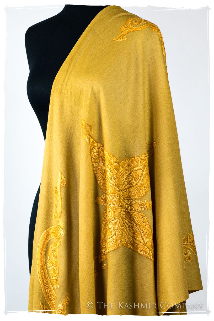 Soufre Amber Royale Paisley Shawl