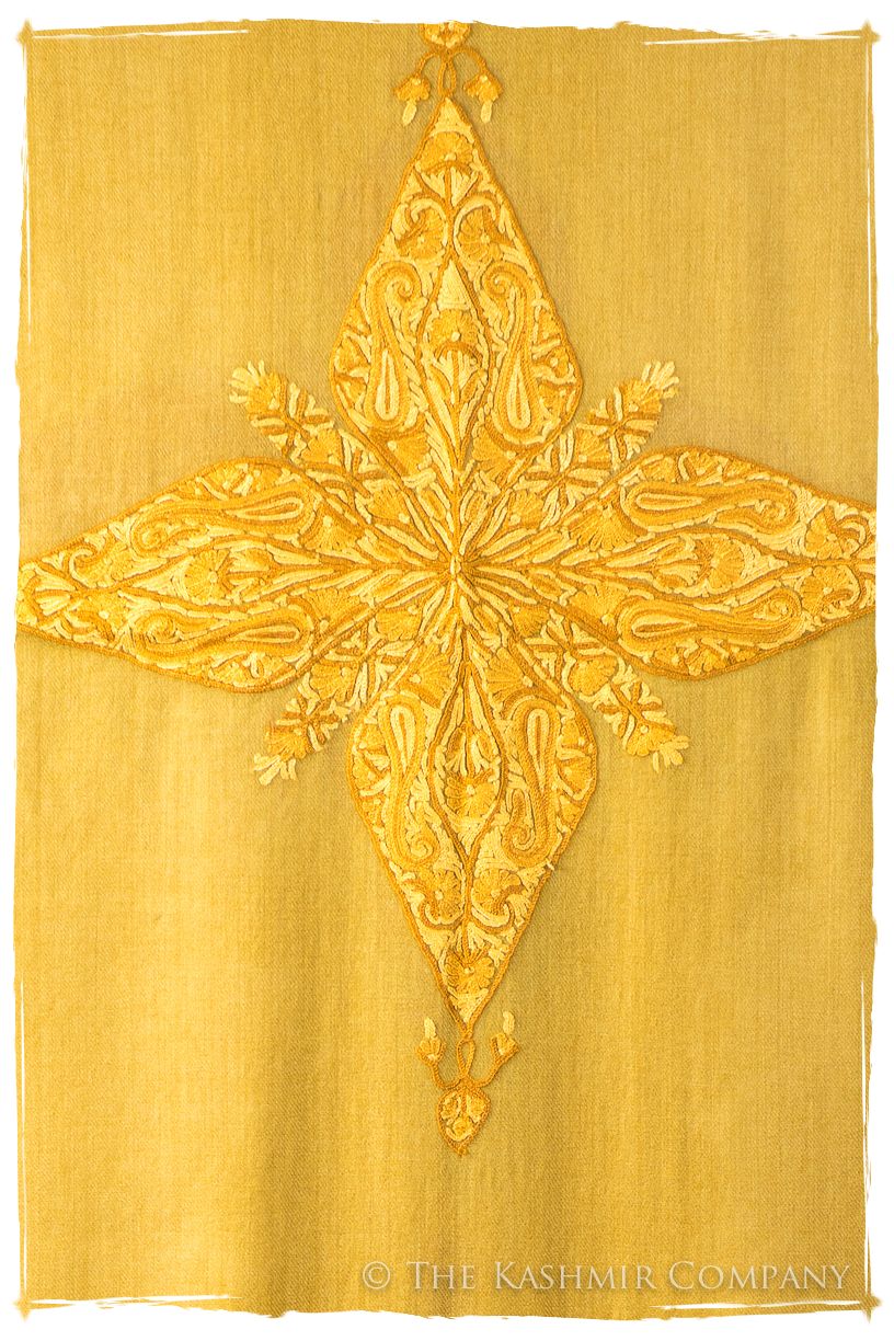 Soufre Amber Royale Paisley Shawl