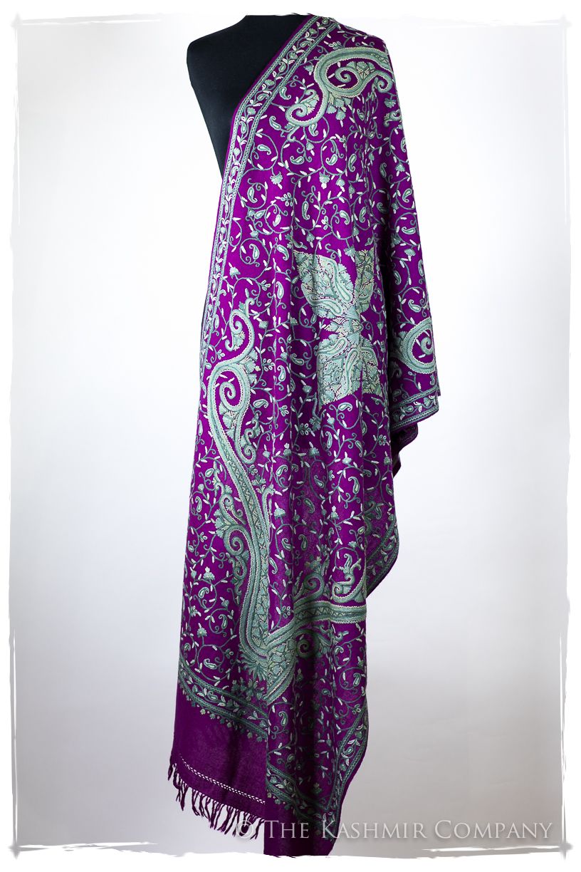 Palais d'orient ciel Violet Française Paisley Shawl