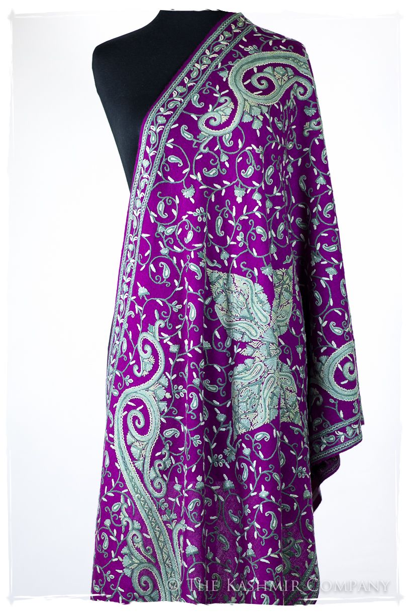Palais d'orient ciel Violet Française Paisley Shawl