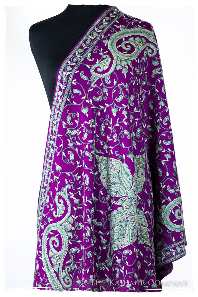 Palais d'orient ciel Violet Française Paisley Shawl