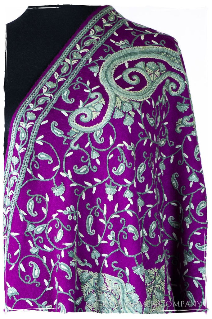 Palais d'orient ciel Violet Française Paisley Shawl