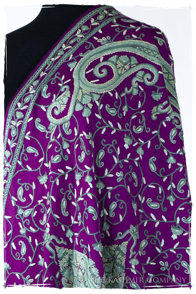 Palais d'orient ciel Violet Française Paisley Shawl