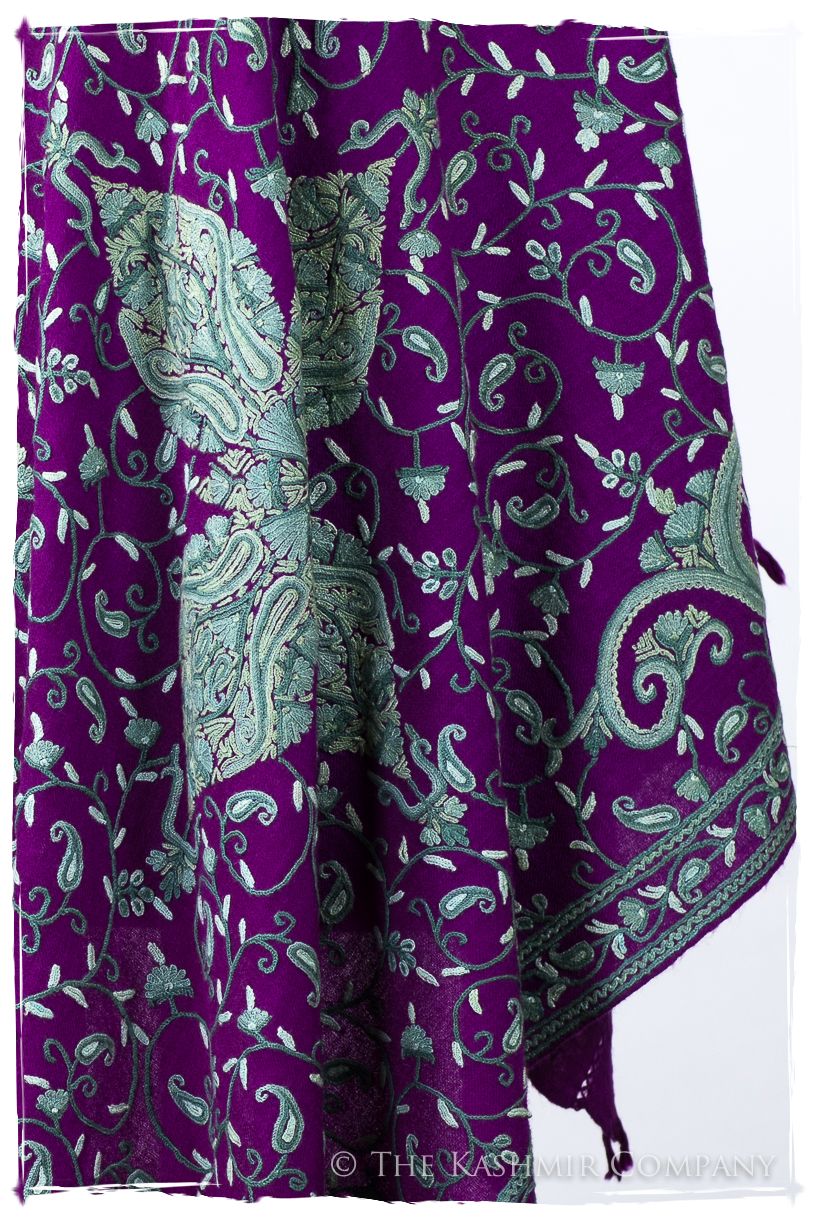 Palais d'orient ciel Violet Française Paisley Shawl