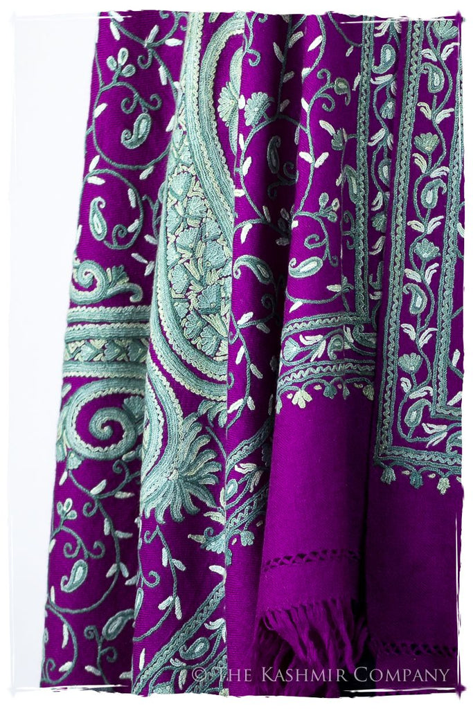 Palais d'orient ciel Violet Française Paisley Shawl