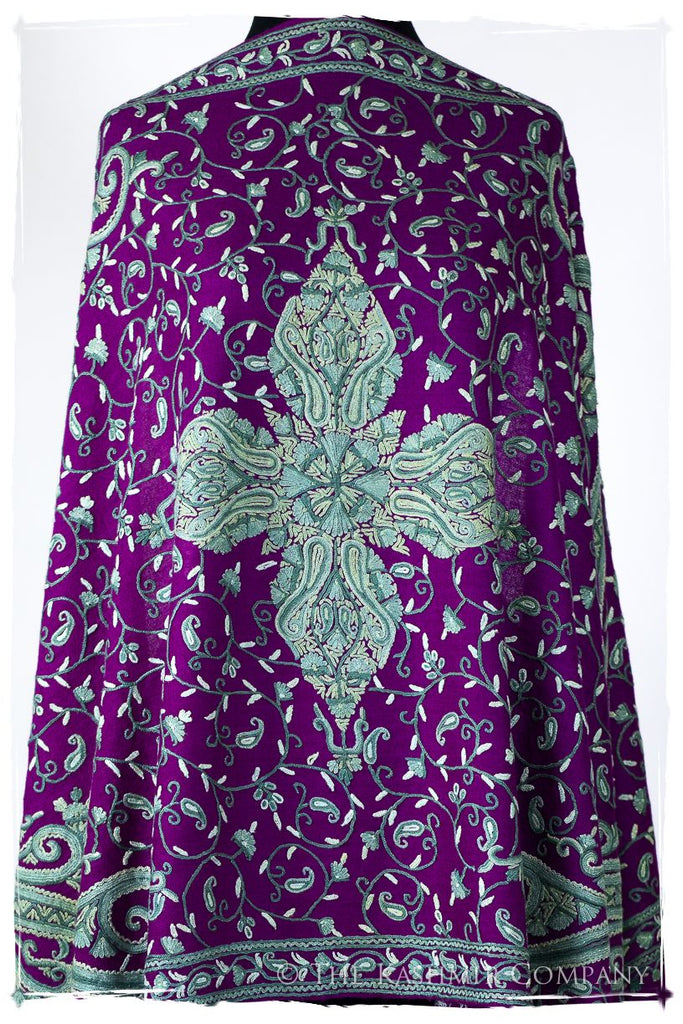 Palais d'orient ciel Violet Française Paisley Shawl