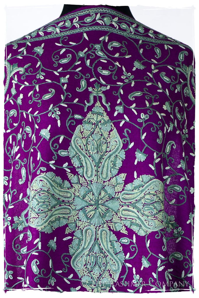 Palais d'orient ciel Violet Française Paisley Shawl