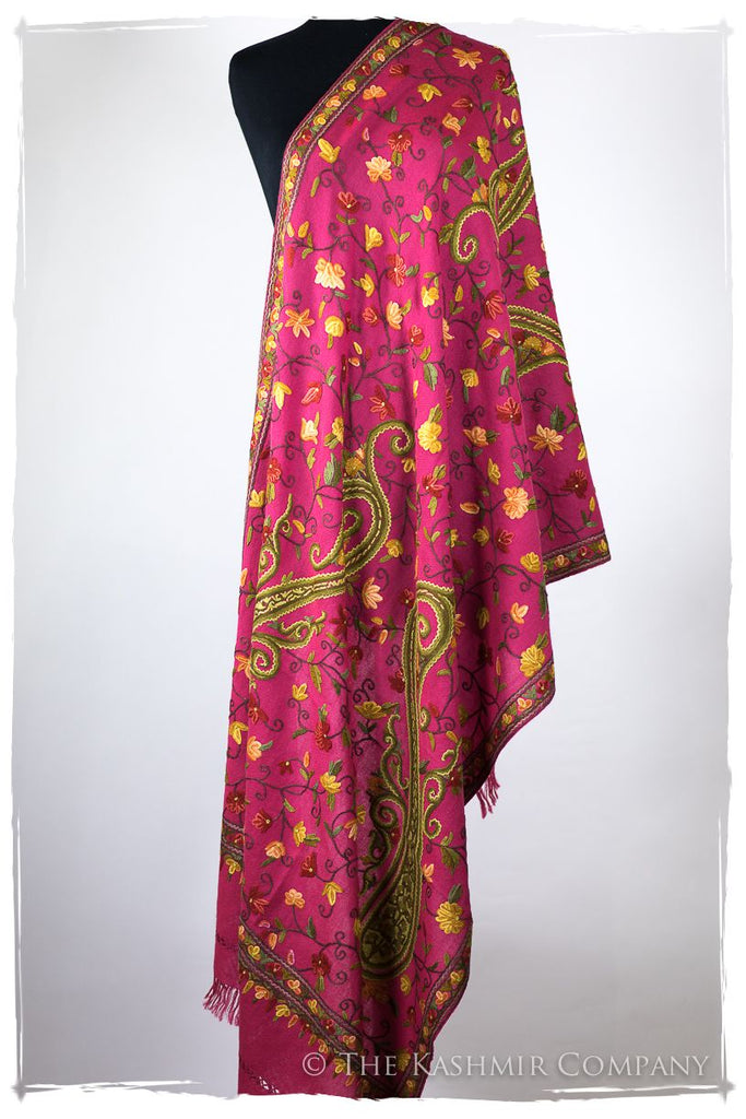 Jardin de Pierre Précieuse Rose Paisley Shawl