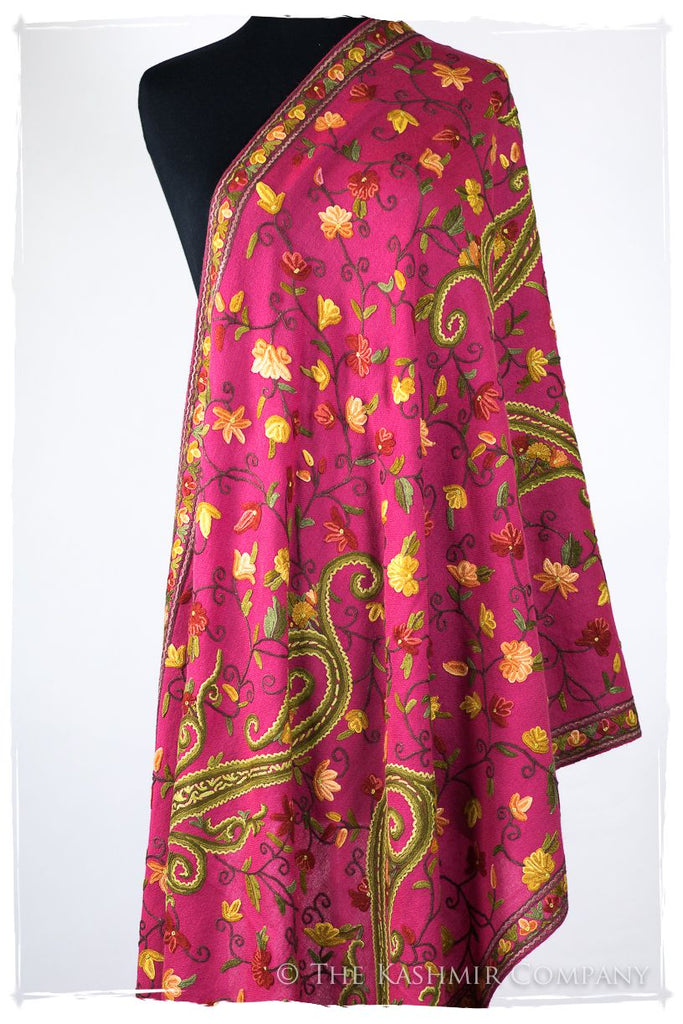Jardin de Pierre Précieuse Rose Paisley Shawl