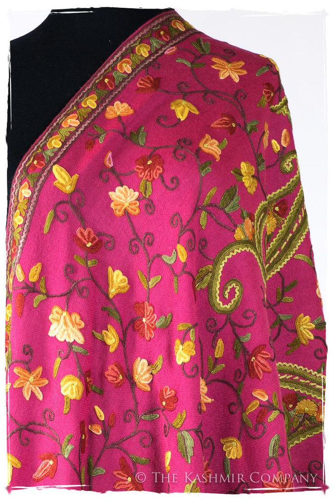 Jardin de Pierre Précieuse Rose Paisley Shawl