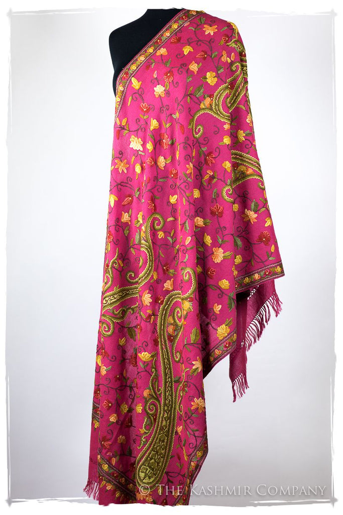 Jardin de Pierre Précieuse Rose Paisley Shawl