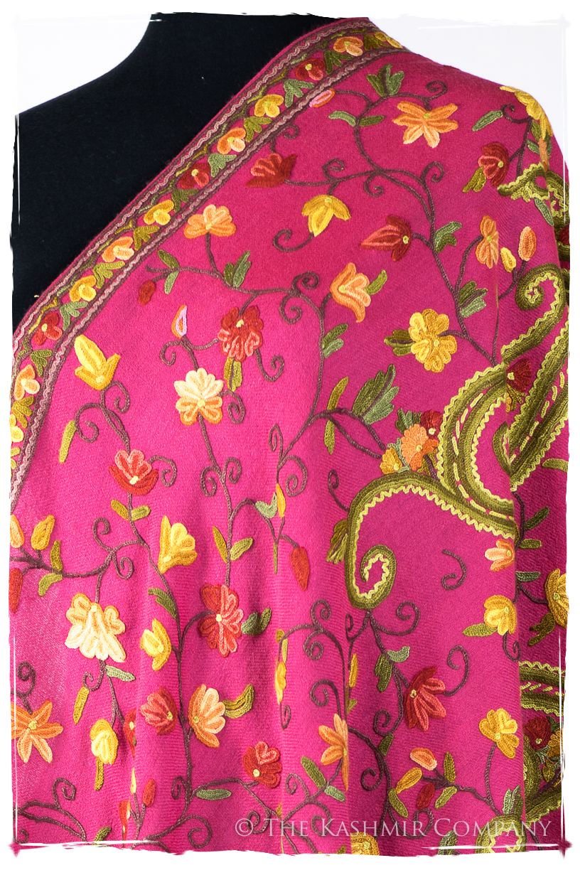 Jardin de Pierre Précieuse Rose Paisley Shawl