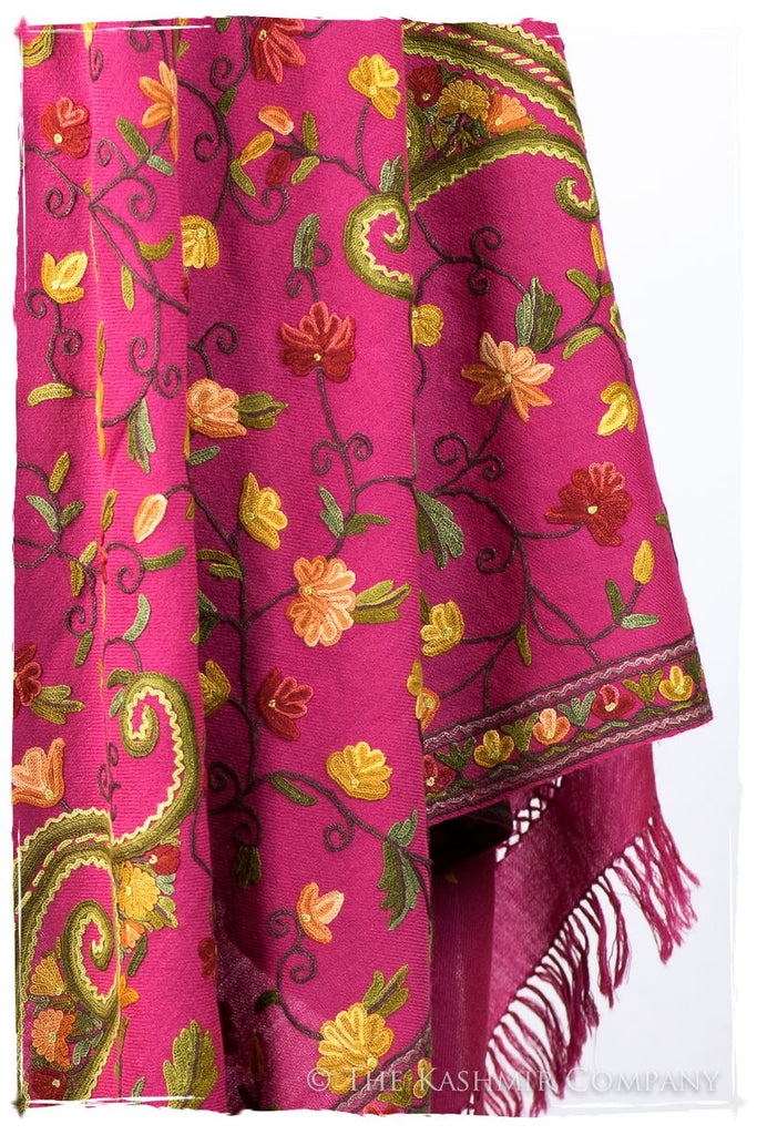 Jardin de Pierre Précieuse Rose Paisley Shawl