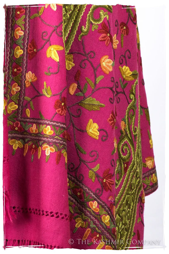 Jardin de Pierre Précieuse Rose Paisley Shawl