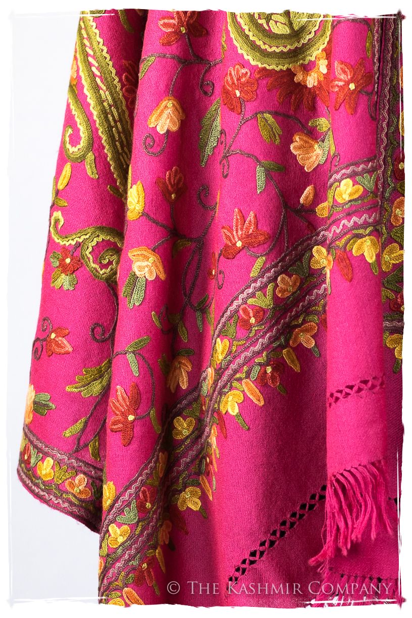 Jardin de Pierre Précieuse Rose Paisley Shawl