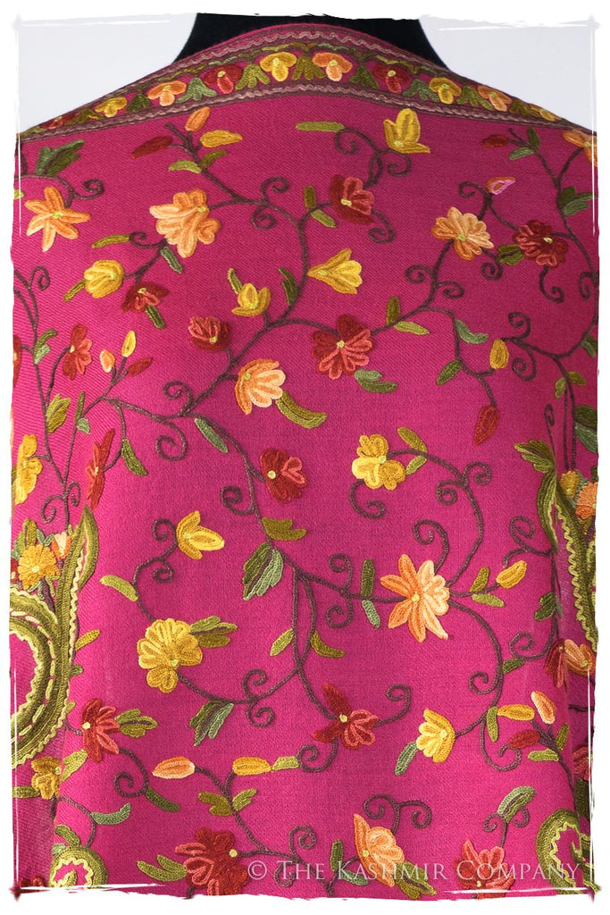 Jardin de Pierre Précieuse Rose Paisley Shawl