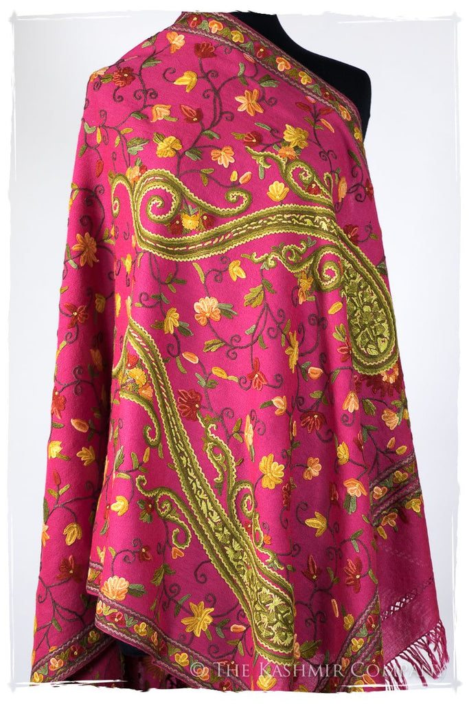 Jardin de Pierre Précieuse Rose Paisley Shawl