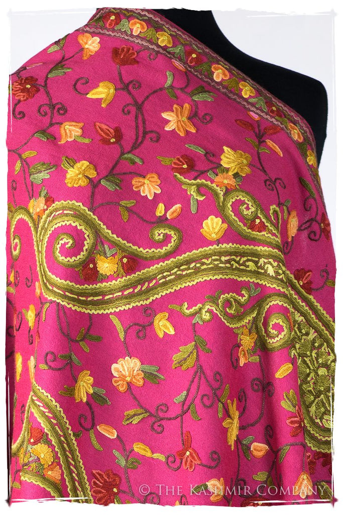 Jardin de Pierre Précieuse Rose Paisley Shawl