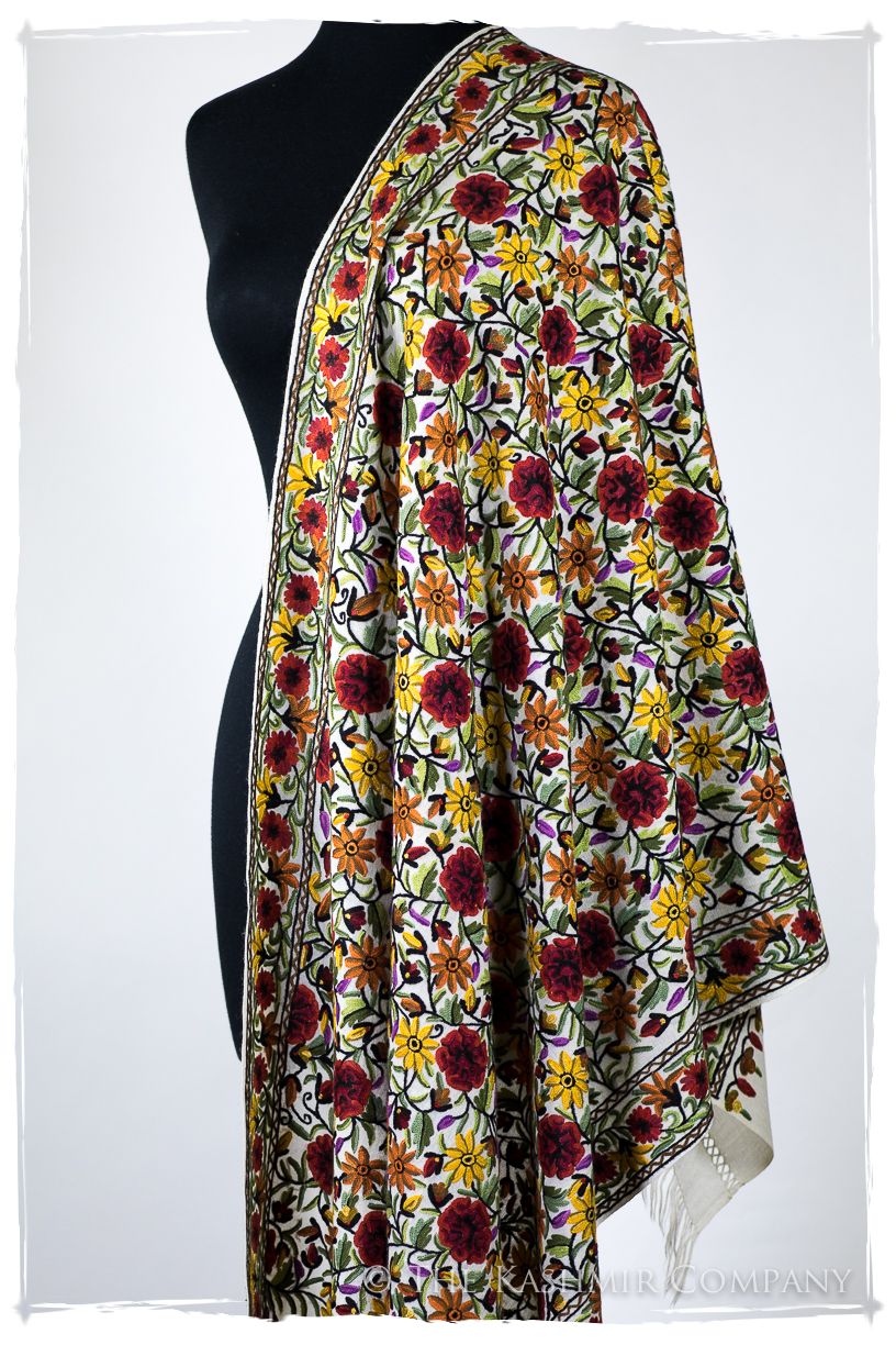 Beau Soleil Fleur Français Antiquaires Shawl
