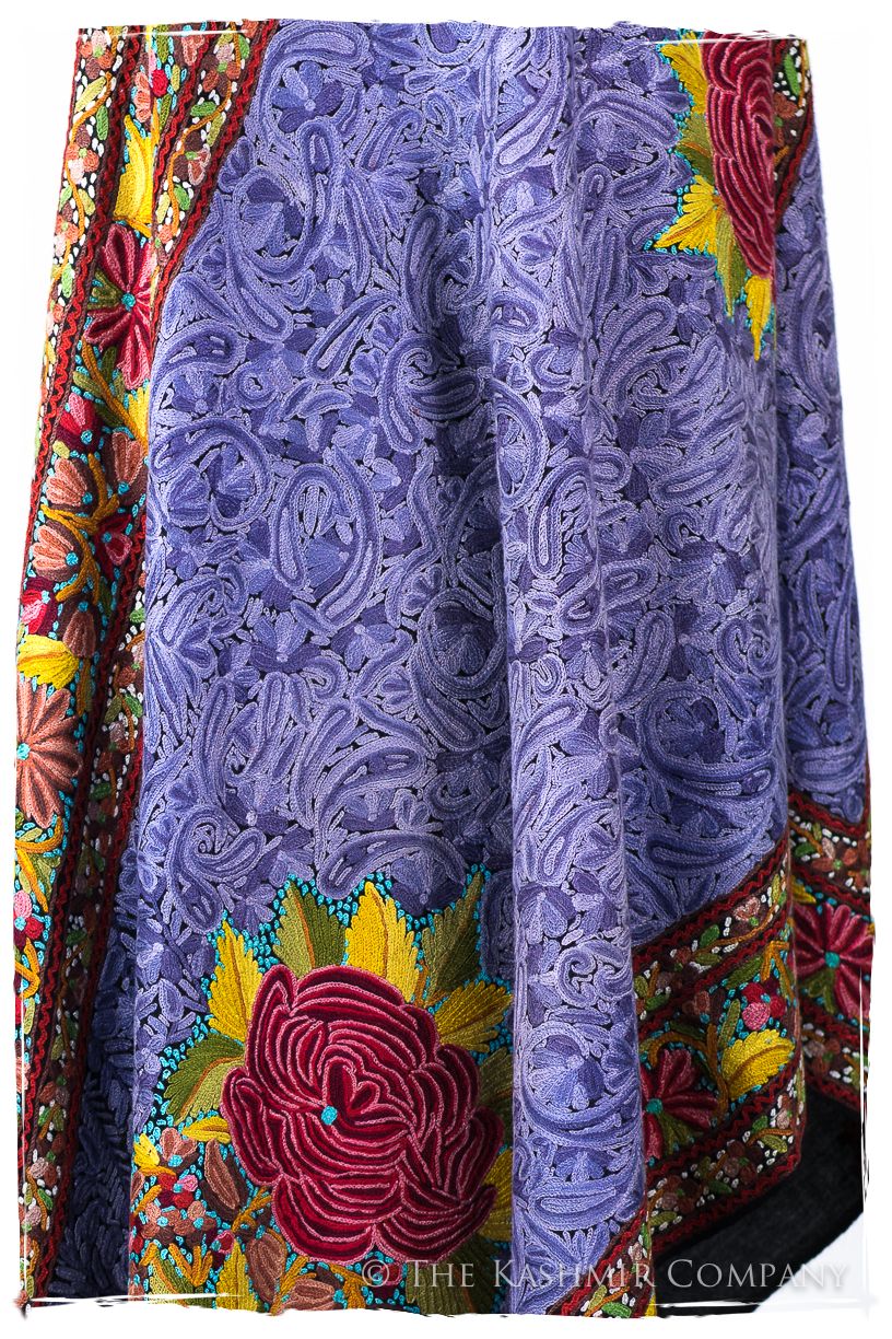 En Présence de l'élégance bleu Antiquaires Shawl