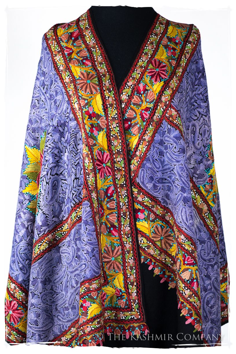 En Présence de l'élégance bleu Antiquaires Shawl