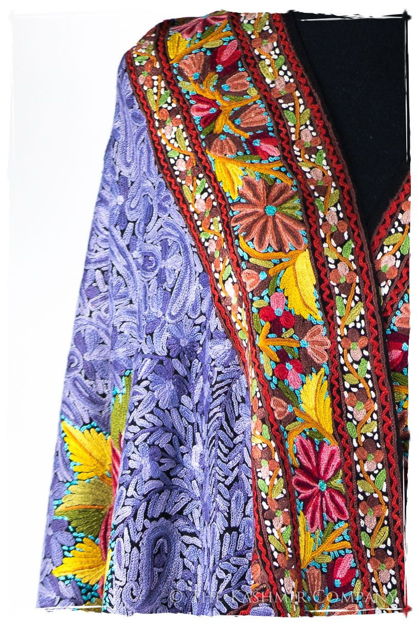 En Présence de l'élégance bleu Antiquaires Shawl